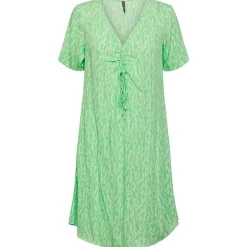 PIECES PCNYA SS V-NECK SHORT DRESS BC LYSEGRØN