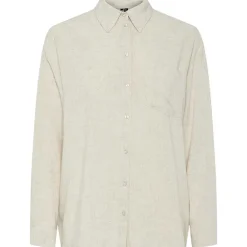 Pieces PCPia LS Loose Shirt Noos Birch Melange