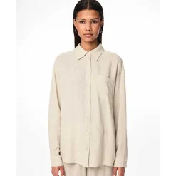 Pieces PCPia LS Loose Shirt Noos Birch Melange