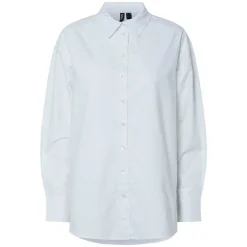 Pieces PcPoppy Ls Oxford Loose Shirt WVN Noos Bright White