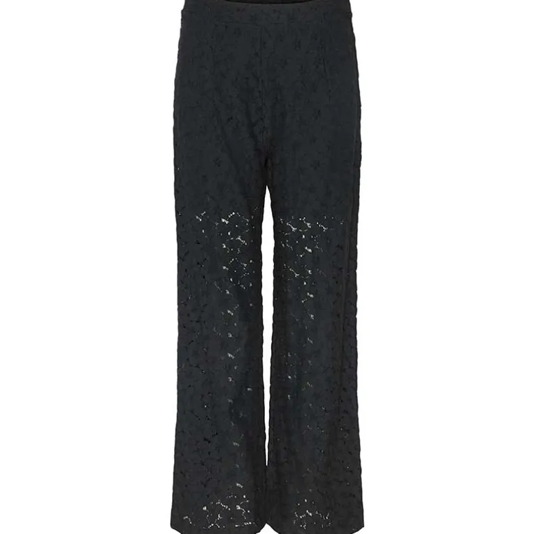 Pieces PCRanessa HW Straight Lace Pants JRS Black