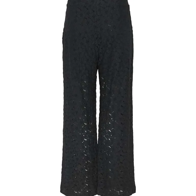 Pieces PCRanessa HW Straight Lace Pants JRS Black