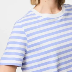 Pieces PCRia SS Tee Stripes Noos Hydrangea