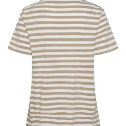 Pieces PCRia SS Tee Stripes Noos Silver Mink