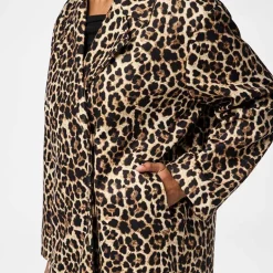 Pieces PCSavannah LS Long Leo Coat Black Leo