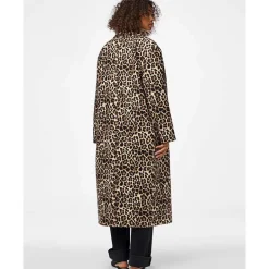 Pieces PCSavannah LS Long Leo Coat Black Leo