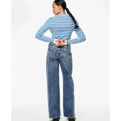 Pieces PCSelma LW Wide Jeans Noos Medium Blue Denim