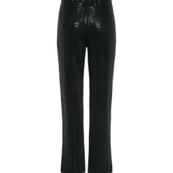 Pieces PCSiddy HW Straight Pants Black Sequins