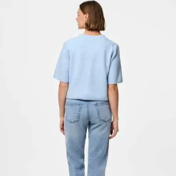 Pieces PCSilly SS O-Neck Knit Cardigan Noos Cashmere Blue