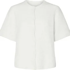 Pieces PCSilly SS O-Neck Knit Cardigan Noos Cloud Dancer