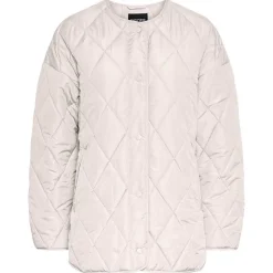 Pieces PCStella Quilted Jacket Noos Silver Gray