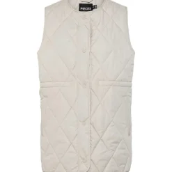 Pieces PCStella Quilted Vest Noos Silver Gray