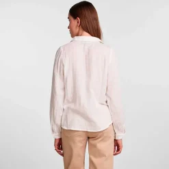 PIECES PCSTINA LS TOP BC HVID