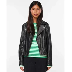 Pieces PCSusse Leather Jacket Noos Black
