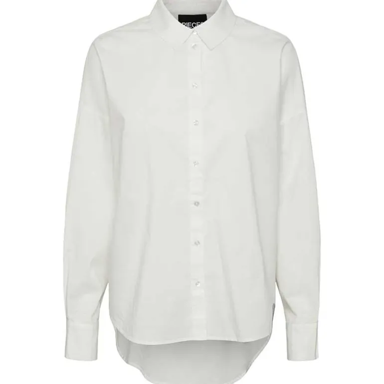 Pieces PCTanne LS Loose Shirt NOOS Hvid