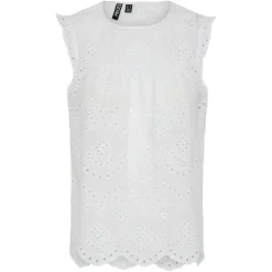 Pieces PCVilde SL Top Wvn Noos Bright White