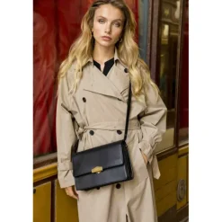 Pourchet Paris 79046 Anjou Large Crossbag Noir