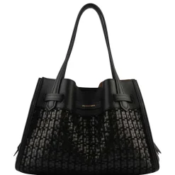 Pourchet Paris 24092 Medium Blossom Tresse Bag Noir