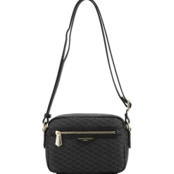 Pourchet Paris 89040 Waves Coated Canvas Bag Noir