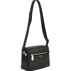 Pourchet Paris 89040 Waves Coated Canvas Bag Noir