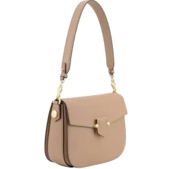 POURCHET PARIS SÉVRES LARGE FLAP BAG SAND