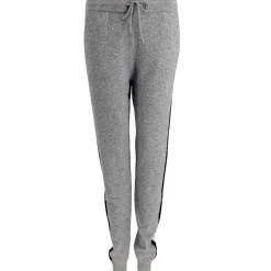 ROSAS L-67 CASHMERE MERINO PANT WITH STRIPES GRÅ