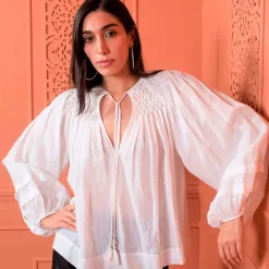 Scarlett Poppies Elara Moon Blouse Hvid