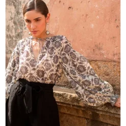 Scarlett Poppies Milas Mirror Blouse Off White