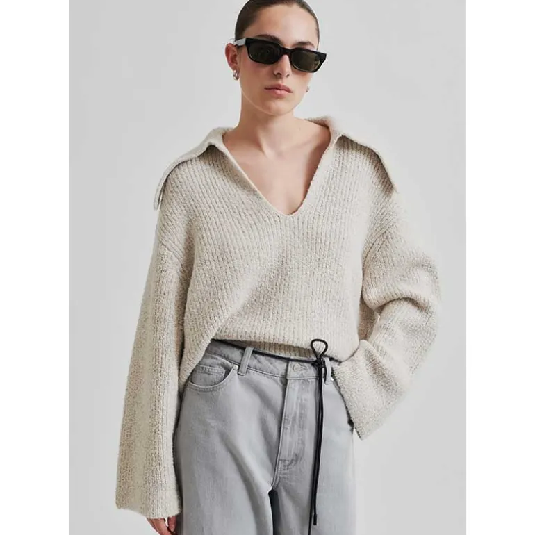 Second Female Gerda Knit Collar Summer Sand