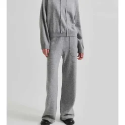 Second Female Lounge Knit Pant Grey Melange