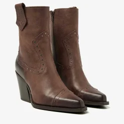 Via Vai Gioia Brass Boots Dark Brown