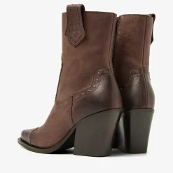 Via Vai Gioia Brass Boots Dark Brown